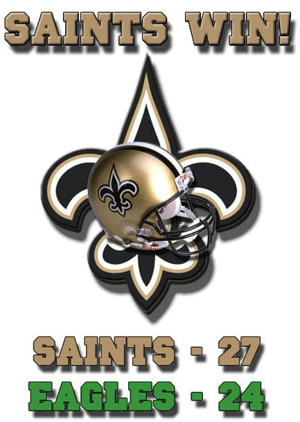Saint's vs. Eagles NFC Playoff Game
