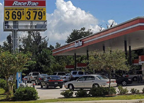 Long lines for fuel occurring across the United States